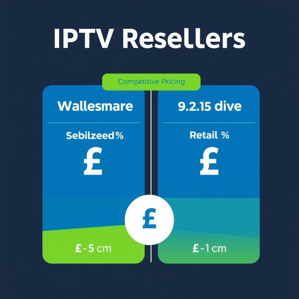 Chart showing competitive pricing structure for IPTV resellers