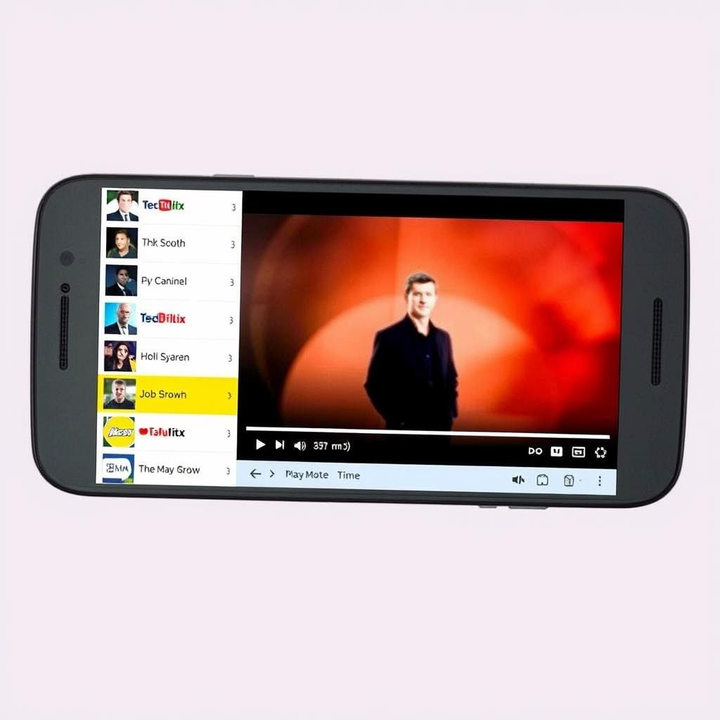 Trex IPTV MOBILE OTT 7.1 interface on smartphone