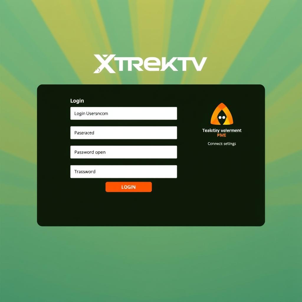 Trex IPTV XCIPTV APP login screen