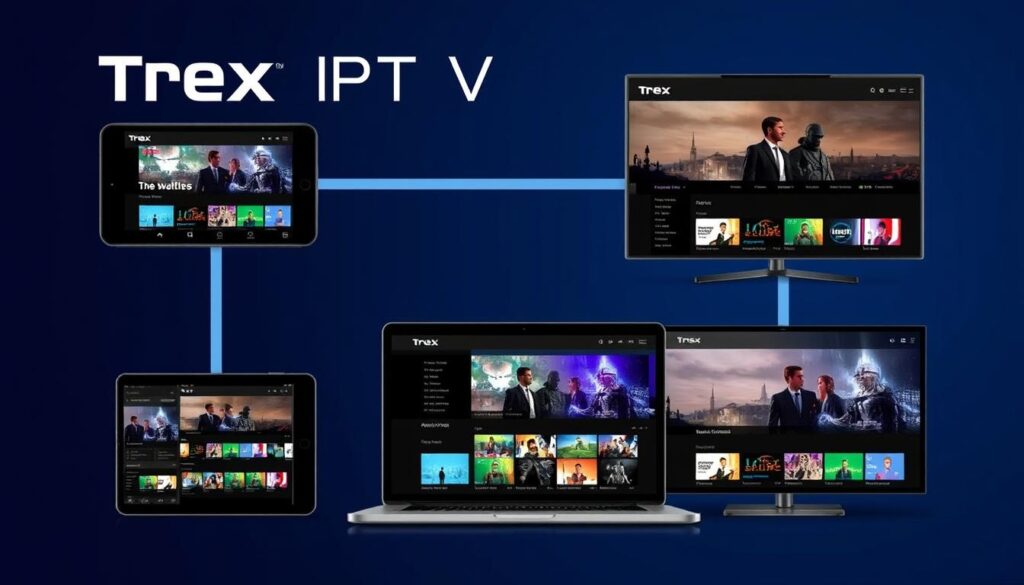Trex IPTV ecosystem across multiple devices