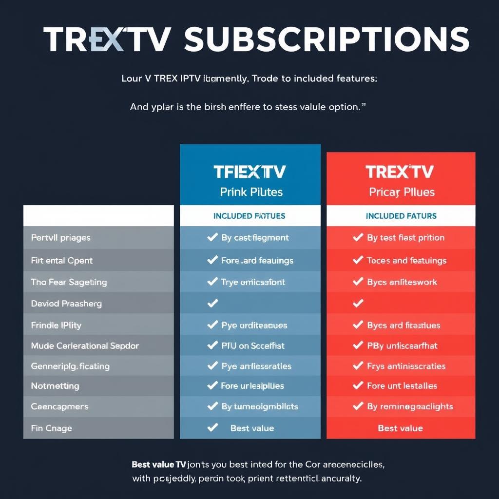 Trex IPTV flexible subscription plans