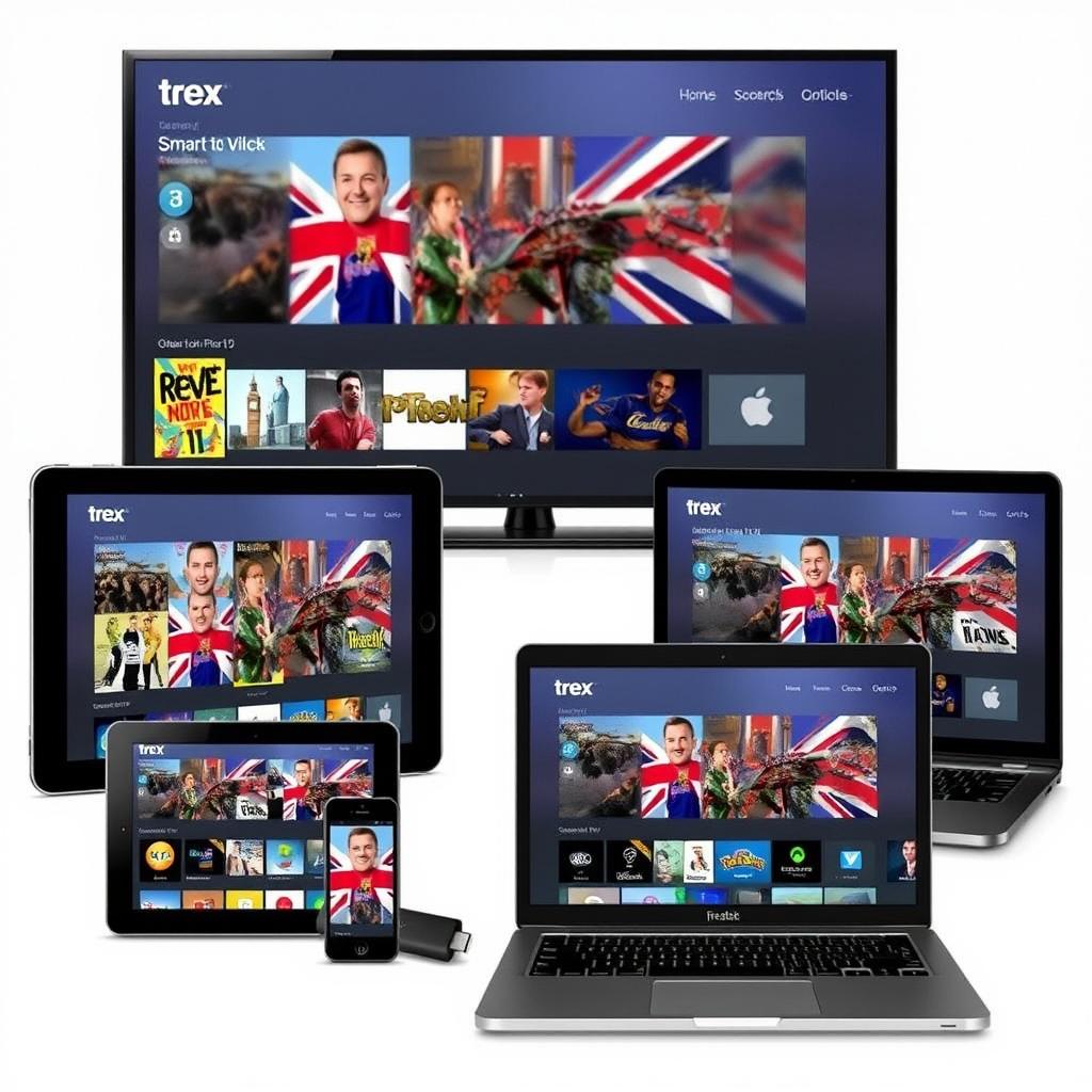 Trex IPTV working on multiple devices