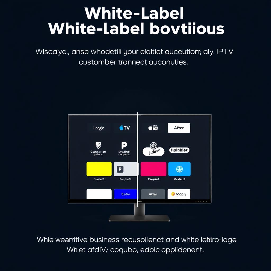 White-label branding options for IPTV resellers showing customization interface